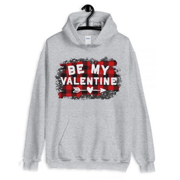 Be My Valentine Love Buffalo Plaid Hoodie