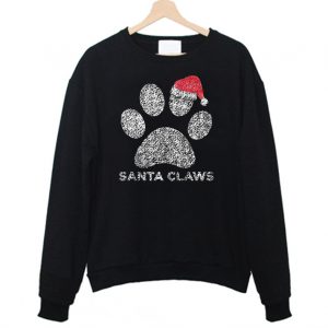 Christmas Crazy Cool Funny Cat Santa Claws Sweatshirt