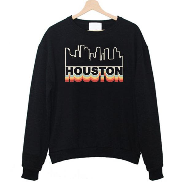 Houston Skyline Rainbow Style Sweatshirt