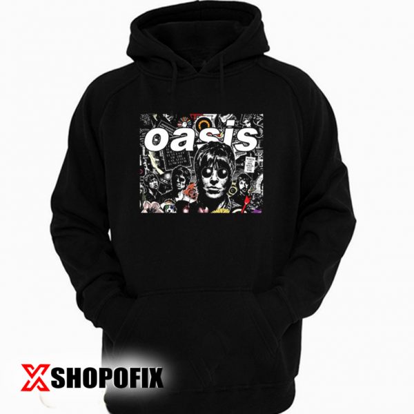 OASIS Collage Rock band Hoodie