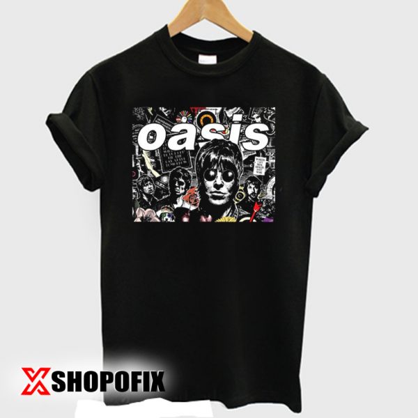 OASIS Collage Rock band T-shirt