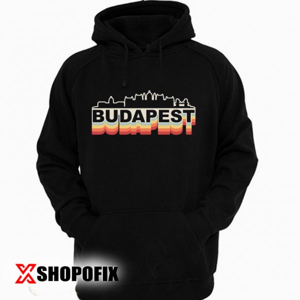 Budapest Skyline Vintage Hoodie