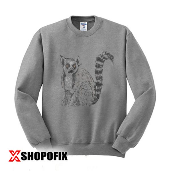 lemur from madagascar sweatshirt