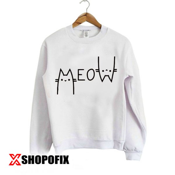 meow the cat pet sweatshirt
